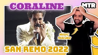 Maneskin  Coraline Live At San Remo Reaction Reactionalysis  Music Teacher Analysis of Måneskin [upl. by Eniledgam]