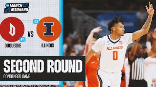 Illinois vs Duquesne  Second Round NCAA Tournament extended Highlights [upl. by Gervase680]