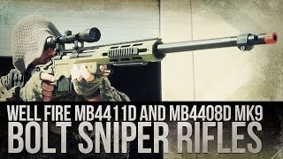 Well Fire MB4411D and MB4408D MK9 6 Bolt Sniper Rifles  Aisoftmegastore [upl. by Kurtz]