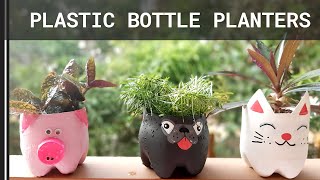 Recycled Plastic Bottle Planters  Best Out Of Waste  DIY Plastic Pots [upl. by Asin173]