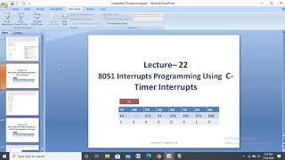 Lecture 22  8051 Timer Interrupts Programming Using Embedded C [upl. by Purcell]