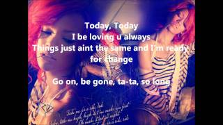 RihannaFading Away Lyrics On Screen [upl. by Kcitrap757]