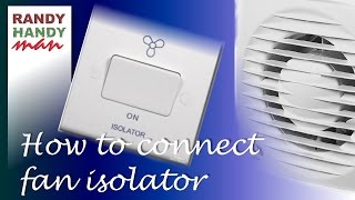 Bathroom fan timer switch isolator installation connection [upl. by Kopple]