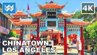 4K Walking from Olvera Street to Chinatown in Downtown Los Angeles California USA [upl. by Neenaj334]