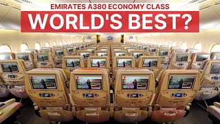 THE WORLDS BEST ECONOMY CLASS  Emirates A380 Economy Washington DC to Singapore via Dubai [upl. by Hamitaf]