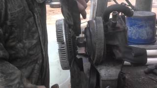 How to remove a chevy fan clutch [upl. by Noletta]