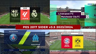 PES 2017 SIDER v35 20232024 [upl. by Aisined]