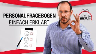 Personalfragebogen  Sinn und Zweck einfach erklärt  Betriebsrat Video [upl. by Are940]