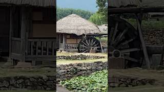 Nagan Eupseong  Water wheel from the side southkorea waterwheel [upl. by Appledorf]