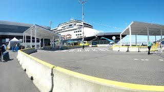 Seattle Cruise Port Terminal Pier 91 Smith Cove Boarding Cruise Ship to Alaska 4K [upl. by Tybald]