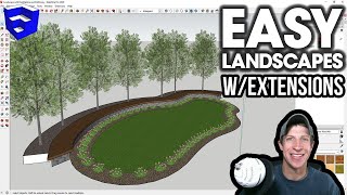 Easy LANDSCAPES in SketchUp with FREE EXTENSIONS [upl. by Cadmar406]