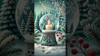 ❄️ Candlelit Snowfall in a Christmas Globe christmas holidaymelodies [upl. by Good]