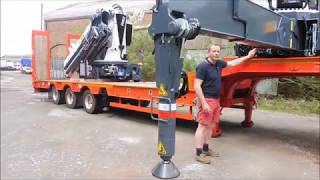 Pesci Crane trailer fassi Hiab PM truck mounted crane [upl. by Tocs]