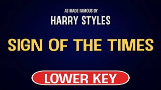 Harry Styles  Sign Of The Times  Karaoke Lower Key [upl. by Eneliak]