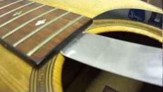 Acoustic guitar neck removal Part 1 Julyan Wallis Guitar Doctor Cornwall UK [upl. by Fonzie]