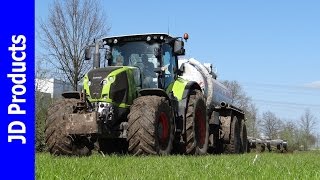 Claas Axion 830M VerhoefBouwland bemestenSlurry injectionGülleeinarbeitungNijkerk2016 [upl. by Blayne]