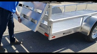 Bi Fold Ramp  Rugged Aluminum Utility Trailer [upl. by Akcirahs466]