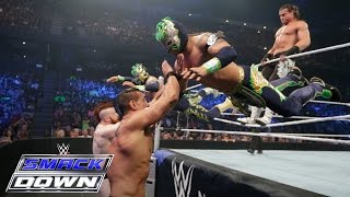 Dolph Ziggler amp The Lucha Dragons vs The League of Nations SmackDown 18 Februar 2016 [upl. by Fulviah696]