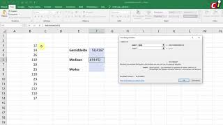 Excel  Gemiddelde mediaan en modus [upl. by Dennett]