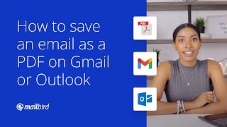 How to save an email as a PDF on Gmail or Outlook [upl. by Adnanref77]