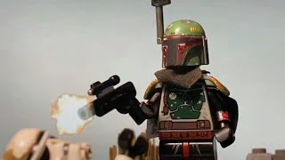 The Mandalorian Boba Fett vs Stormtroopers Scene in LEGO [upl. by Ysabel946]