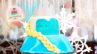 PASTEL FROZEN  ELSA  PASO A PASO CON FONDANT  MIS PASTELITOS [upl. by Eixirt]