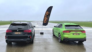 DRAG RACE BMW X5 M COMPETITION VS AUDI RSQ8 [upl. by Krystal592]