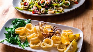 Two Quick and Easy Calamari Recipes [upl. by Gabbi795]