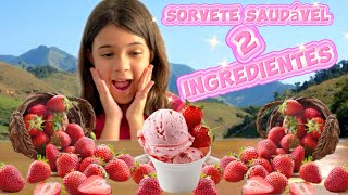 COM 2 INGREDIENTES FIZ UM DELICIOSO SORVETE SAUDÁVEL SUPER FÁCIL FICOU UMA DELÍCIA [upl. by Ynnod101]