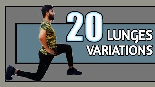 20 Lunges Variations  Learn 20 Body Weight Lunges Variations [upl. by Eioj84]