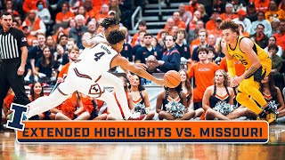 Missouri at Illinois  Extended Highlights  Big Ten Mens Basketball  Dec 22 2023 [upl. by Aelak]