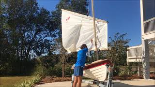 Reefing the Gig Harbor Melonseed Lug Sail [upl. by Willamina595]