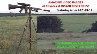 Sightmark Wraith 4K MAX Spotting Viewing and Taking a Shot at Coyotes beyond 500 yards LONG RANGE [upl. by Madanhoj]