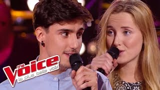 Maître Gims – Estce que tu maimes   Louisa Rose VS Thibaud Maillefer  The Voice 2016  Battle [upl. by Cowey375]