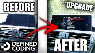 UPGRADING MY iDRIVE SCREEN ON MY BMW 1 SERIES Defined Coding [upl. by Laforge67]