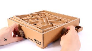 How to Make Marble Labyrinth Game  Amazing Cardboard Board Game [upl. by Nnylirej]