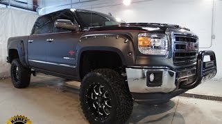 2015 GMC Sierra SLT Lifted Southern Comfort Black Widow Walkaround Tour [upl. by Arte]