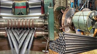 incredible Manufacturing process STAINLESS STEEL Pipe Production process  factory mass production [upl. by Ulah]