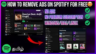 How To Remove Spotify Ads For Free In Tamil  No Premium Subscription Needed  Windows  Mac [upl. by Blasien]