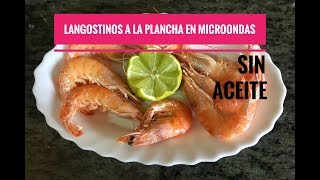 Langostinos a la Plancha en Microondas I Sin Aceite [upl. by Zilla]