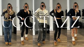 HOW TO STYLE UGG TAZZ SLIPPERS  5 easy outfit ideas uggtazz [upl. by Kulda]