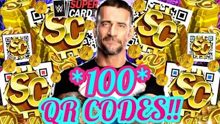 OVER 100 QR CODES THAT 100 STILL WORK  WWE SuperCard [upl. by Baldridge774]