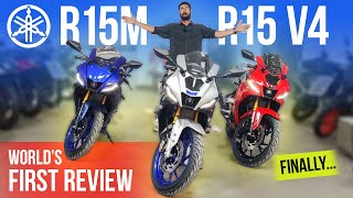 Yamaha R15 V4 and R15m First Look amp Ride Experience🔥Best Sports Bike Best Sports Bike Under 2 Lacs [upl. by Htebesile]