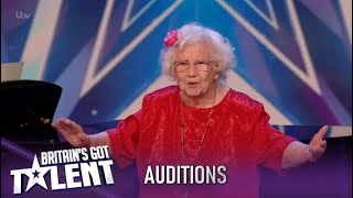 She Is 96 Years OldEveryone Stands UpAs She Starts Singing WOW Britains Got Talent 2020 [upl. by Abbotsen]