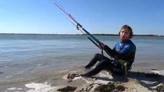 kiteboarding lesson  how to waterstart  One Launch Kiteboarding [upl. by Akimik]