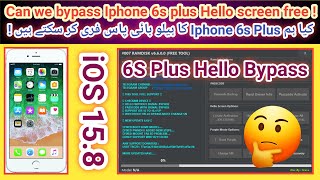 Can we bypass Iphone 6s plus with free Ramdisk tool iOS 158  Iphone 6s Hello bypass  Part 1 [upl. by Nance802]