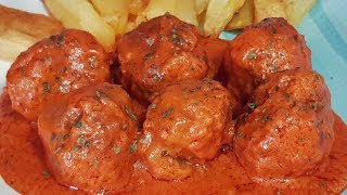 ALBÓNDIGAS en SALSA CREMOSA de TOMATE [upl. by Politi]