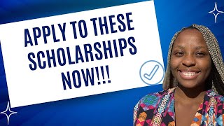 Full Scholarships you should apply to this month Apply to these scholarships now [upl. by Nylahs]