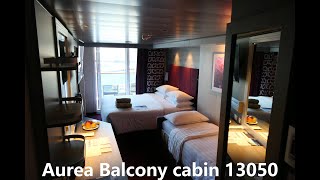 MSC Grandiosa Aurea Balcony Cabin 13050 tour [upl. by Seroled]