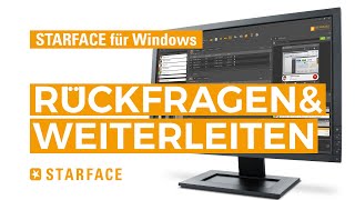 Rückfragen und Weiterleiten  STARFACE für Windows  Tutorial [upl. by Sabu508]